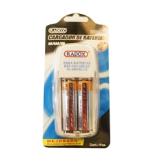 Cargador de pilas AA AAA 9v Radox 660-166